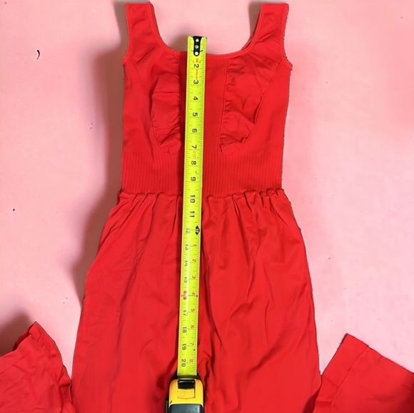 NWOT M/L FP Movement Good Karma Flared Red Onesie - Picture 5 of 9
